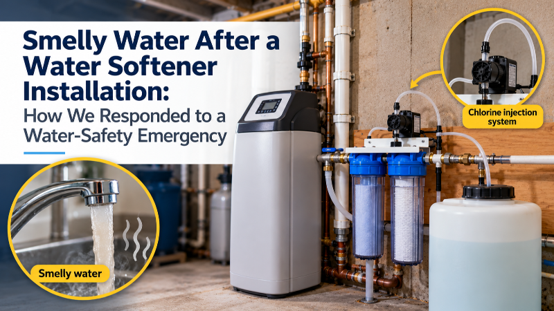 Smelly Water After a Water Softener Installation: How We Responded to a Water-Safety Emergency