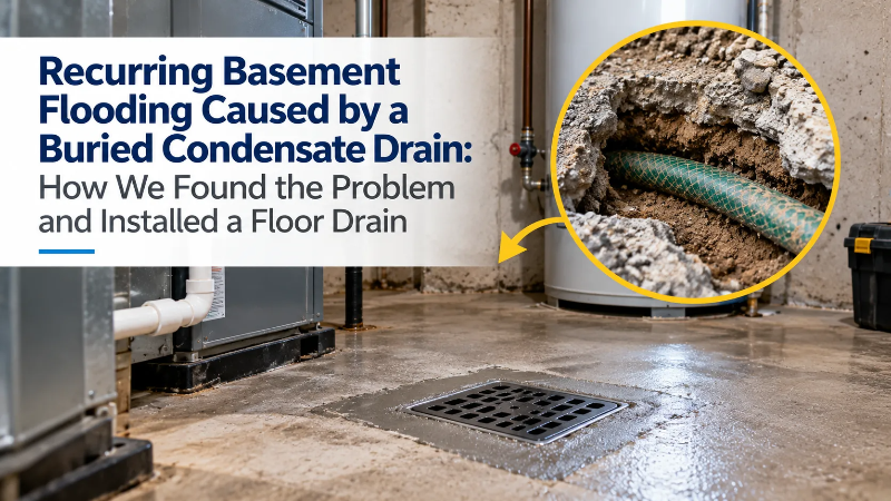 Basement Flooding Case Study: How a Hidden Condensate Drain Line Caused Repeat Flooding