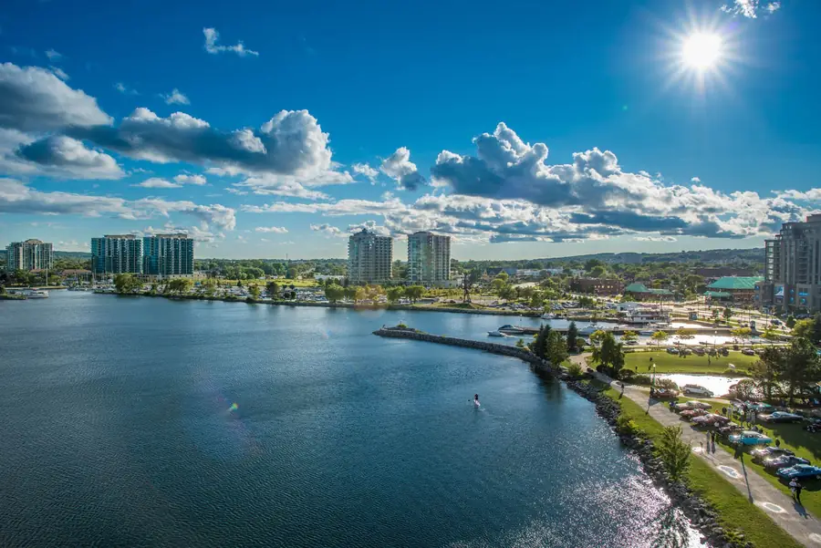 Barrie's beautiful waterfront, symbolizing reliable local plumbing services.